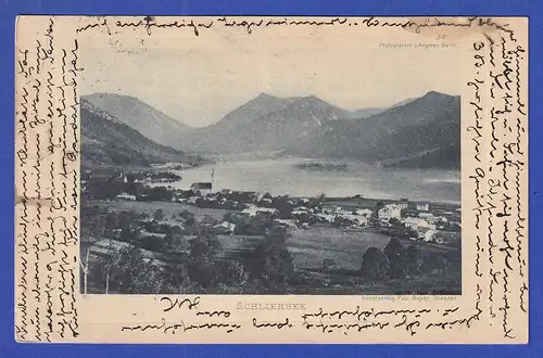 AK Bayern Schliersee Gesamtansicht  gelaufen 1905 aus Wien nach Italien