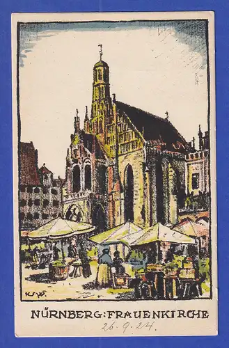 AK Bayern Nürnberg Frauenkirche um 1905 adress. (aber nicht gelaufen) n. Peking
