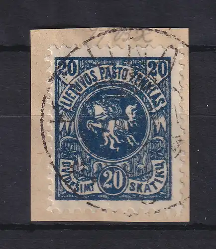 Lietuva / Litauen 1920 Freimarke Wappen Mi.-Nr. 63 Y A gestempelt