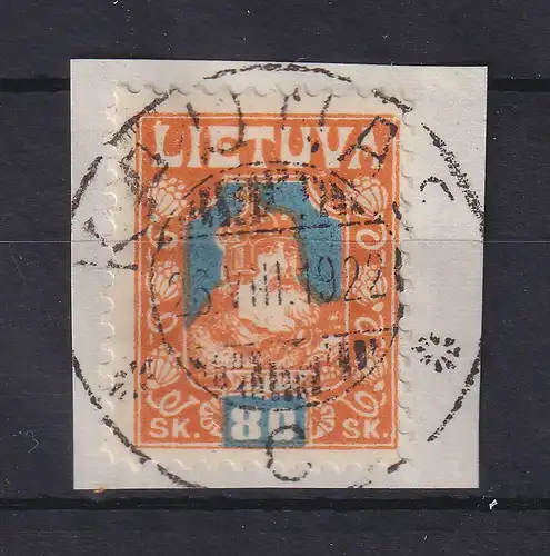 Lietuva / Litauen 1921 Freimarke 80Sk Farbfehldruck Mi.-Nr. 94 F gestempelt 