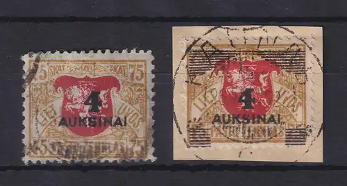 Lietuva / Litauen 1922 Freimarken 4A Mi.-Nr. 116-17 Satz kpl. gestempelt 