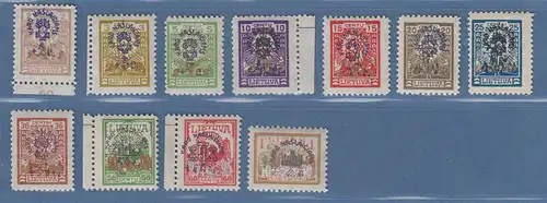 Lietuva / Litauen 1926 Kriegsinvaliden Mi.-Nr. 246-56 Satz 11 Werte kpl. *