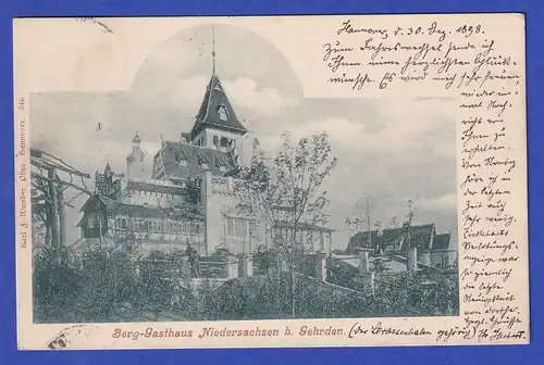AK Berg-Gasthaus Niedersachsen b. Gehrden gelaufen 1898