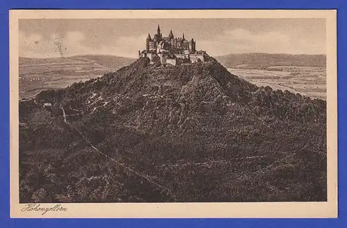 AK Burg Hohenzollern gelaufen 1925