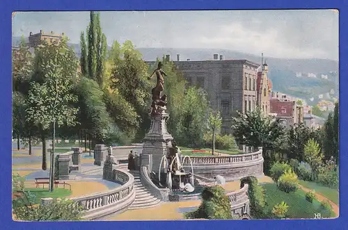 AK Stuttgart München Eugensbrunnen 1925  gelaufen nach Peking  / China