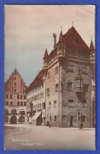 AK Bayern Nürnberg Nassauer Haus 1926  gelaufen nach Peking  / China