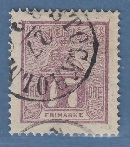 Schweden 1866 Freimarke Löwe Mi.-Nr. 15a gestempelt. Top-Zentrierung, SELTEN