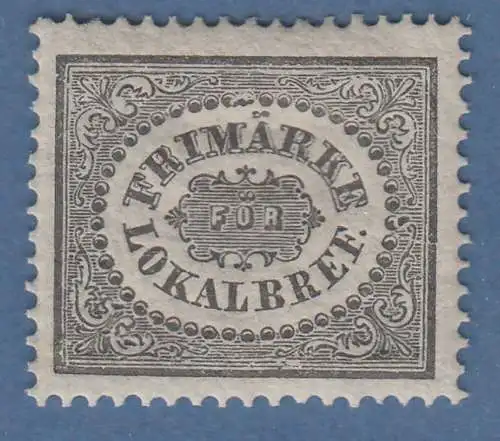 Schweden Freimarke für Lokalbriefe in Stockholm Mi-Nr. 6 * Sehr seltener ND 1868