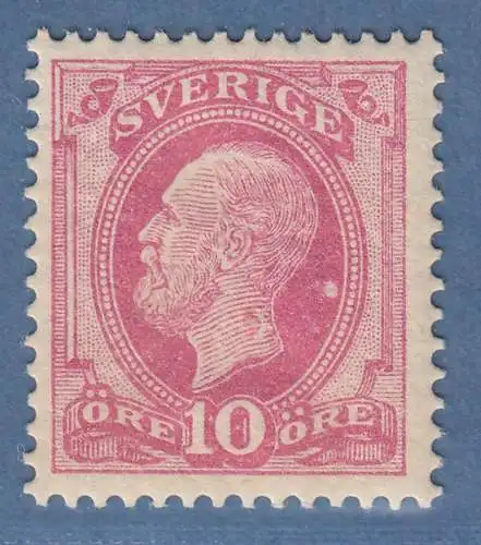 Schweden 1885 Freimarke König Oskar II. 10 Öre  Mi.-Nr. 28 ungebr. *   SELTEN  !