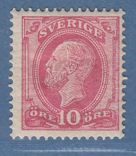 Schweden 1886 Freimarke König Oskar II. 10 Öre  Mi.-Nr. 38 ungebr. *  