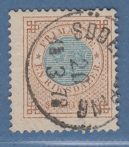 Schweden 1877 Freimarke 1 RIKSDALER braun / blau Mi.-Nr. 26B gestempelt