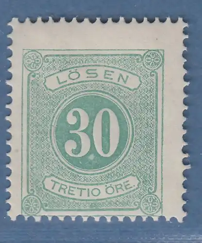 Schweden 1874 Portomarke 30 Öre braun gez.14 Mi.-Nr. 8A ungebraucht *