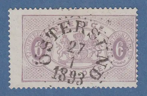 Schweden 1881 Dienstmarke 6 Öre violett gez.13 Mi-Nr. 4Ba gestempelt ÖSTERSUND