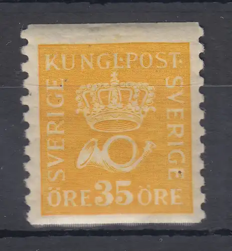 Schweden 1922 Freimarke Krone und Posthorn 35 Öre Mi.-Nr. 189I IXA ungebraucht *
