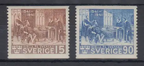 Schweden 1941  400 Jahre Bibelübersetzung  Mi.-Nr. 281-82 A postfrisch **