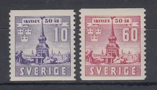 Schweden 1941  50 Jahre Freilichtmuseum Skansen  Mi.-Nr. 283-84 A postfrisch **