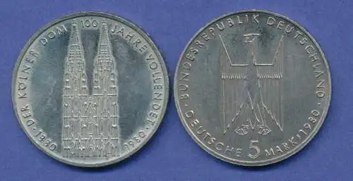 Bundesrepublik 5DM Gedenkmünze 1980, Kölner Dom