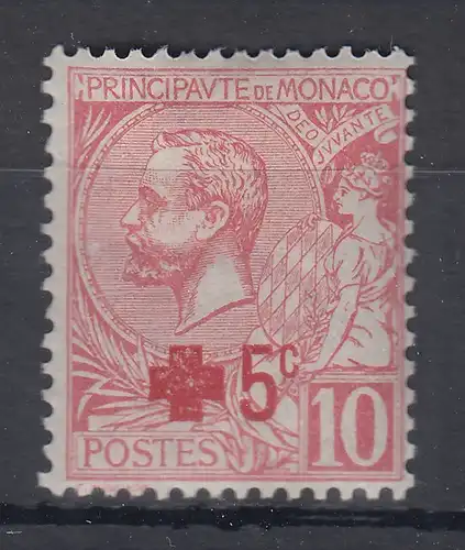 Monaco 1914 Fürst Albert I. Rotes Kreuz Mi.-Nr. 26 ungebraucht *