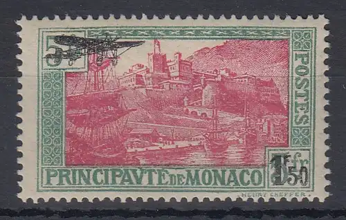 Monaco 1933 Flugpostmarke 1,50 Fr. Mi.-Nr. 137  postfrisch **