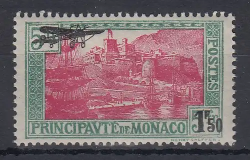 Monaco 1933 Flugpostmarke 1,50 Fr. Mi.-Nr. 137 ungebraucht *