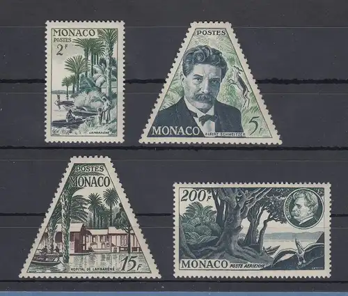 Monaco 1955 Albert Schweitzer Mi.-Nr. 492-495 Satz 4 Werte **