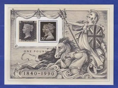 Großbritannien 1990 Blockausgabe 150 Jahre Briefmarken Mi.-Nr. Block 6 ** 