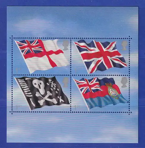 Großbritannien 2001 Flaggen bzw. U-Boot-Waffe  Mi.-Nr. Block 12 ** 