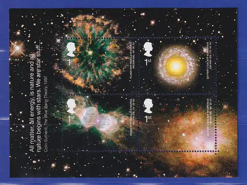 Großbritannien 2002 Astronomie Mi.-Nr. Block 15 ** 