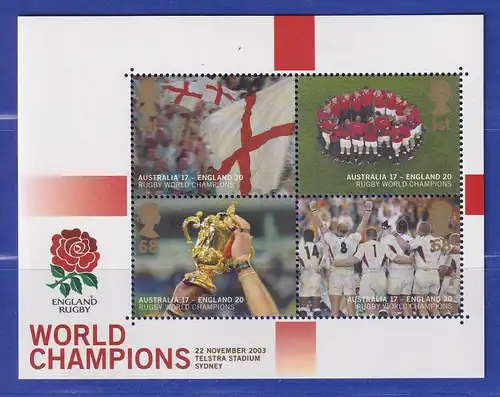 Großbritannien 2003 Gewinn der Rugby-WM in Australien Mi.-Nr. Block 17 ** 
