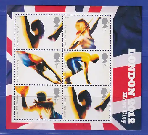 Großbritannien 2005 Blockausgabe Olympische Spiele London Mi.-Nr. Block 26 ** 