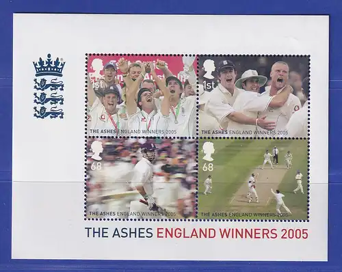 Großbritannien 2005 Blockausgabe Gewinn Cricket-Matches Mi.-Nr. Block 27 ** 