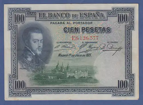Banknote Spanien 100 Pesetas, 1925