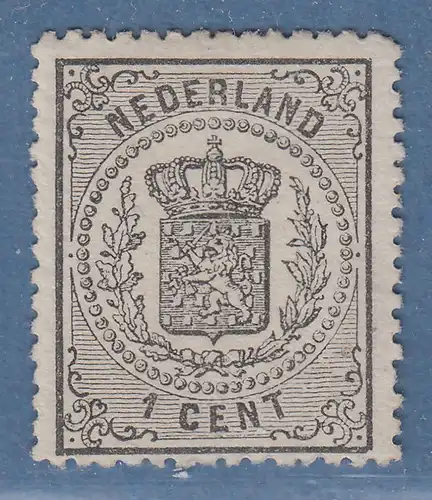 Niederlande 1869 Reichswappen 1C schwarz Mi.-Nr. 14A sauber ungebraucht *