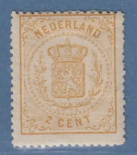 Niederlande 1869 Reichswappen 2C gelbocker Mi.-Nr. 17A ungebraucht *