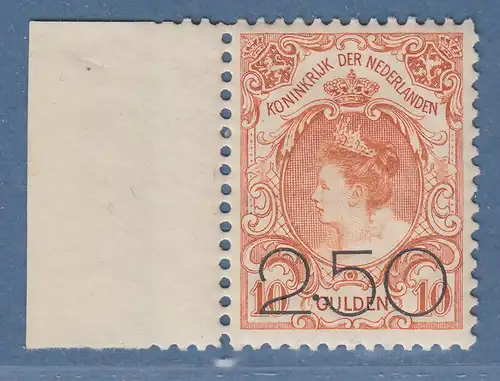 Niederlande 1913 Wilhelmina 2,50 Gulden orange Mi.-Nr. 99 ungebraucht *