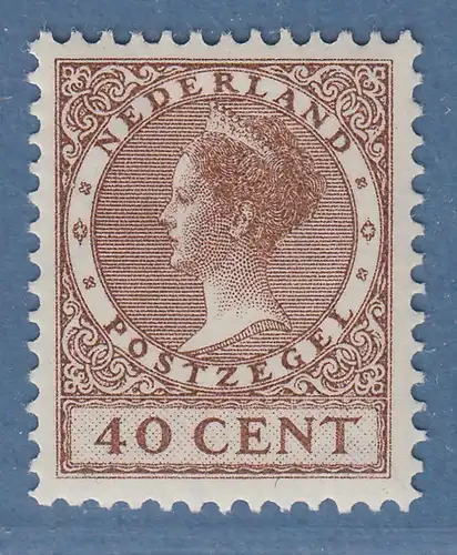 Niederlande 1924 Wilhelmina 40 Cent Mi.-Nr. 190A ungebraucht *