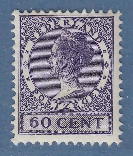 Niederlande 1924 Wilhelmina 60 Cent Mi.-Nr. 163A ungebraucht *