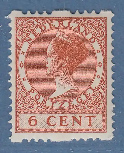 Niederlande 1925 Wilhelmina 6 Cent Mi.-Nr. 152B ungebraucht *