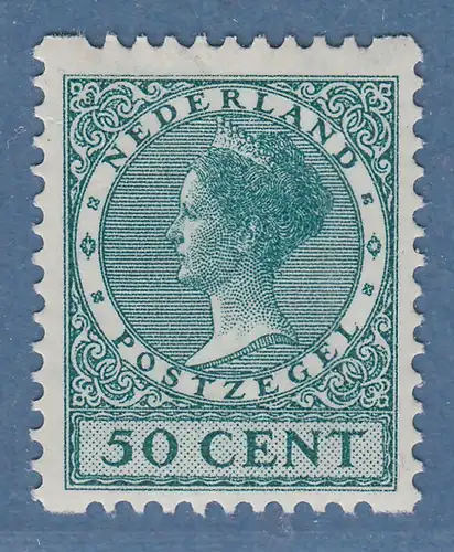 Niederlande 1925 Wilhelmina 50 Cent Mi.-Nr. 191D ungebraucht *