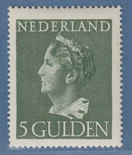 Niederlande 1946 Wilhelmina 5 Gulden Mi.-Nr. 455 ungebraucht *