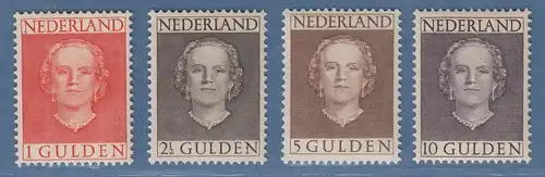 Niederlande 1949 Juliane Guldenwerte Mi.-Nr. 540-43 Satz 4 Werte kpl. **