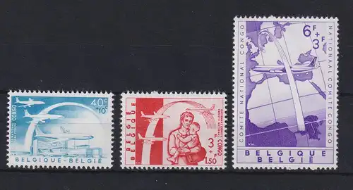 Belgien 1960 Evakuierung des Kongo Mi.-Nr. 1206-1208 Satz kompl. **