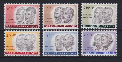 Belgien 1961 Persönlichkeiten Mi.-Nr. 1236-1241 Satz kompl. **