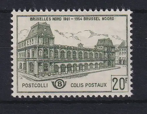 Belgien Postpaketmarke 1959 Bahnhof Brüssel Mi.-Nr. 52 **