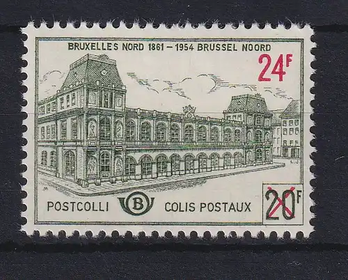 Belgien Postpaketmarke mit Aufdruck 1959 Bahnhof Brüssel Mi.-Nr. 53 **