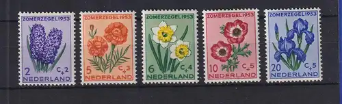 Niederlande 1953 Sommermarken Mi.-Nr. 607-611 postfrisch **