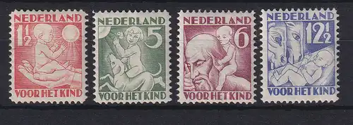 Niederlande 1930 "Voor het Kind" 4 Jahreszeiten Mi.-Nr. 236A-239A ungebraucht *