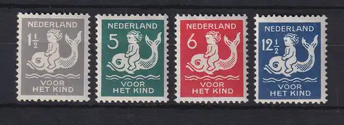 Niederlande 1929 "Voor het Kind" Mi.-Nr. 229-232 A ungebraucht *