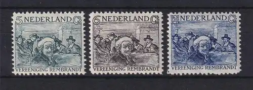 Niederlande 1930 Vereinigung "Rembrandt" Mi.-Nr. 233-235 ungebraucht *