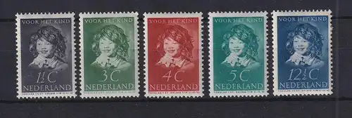 Niederlande 1937 "Voor het Kind" Mi.-Nr. 308-312  ungebraucht *